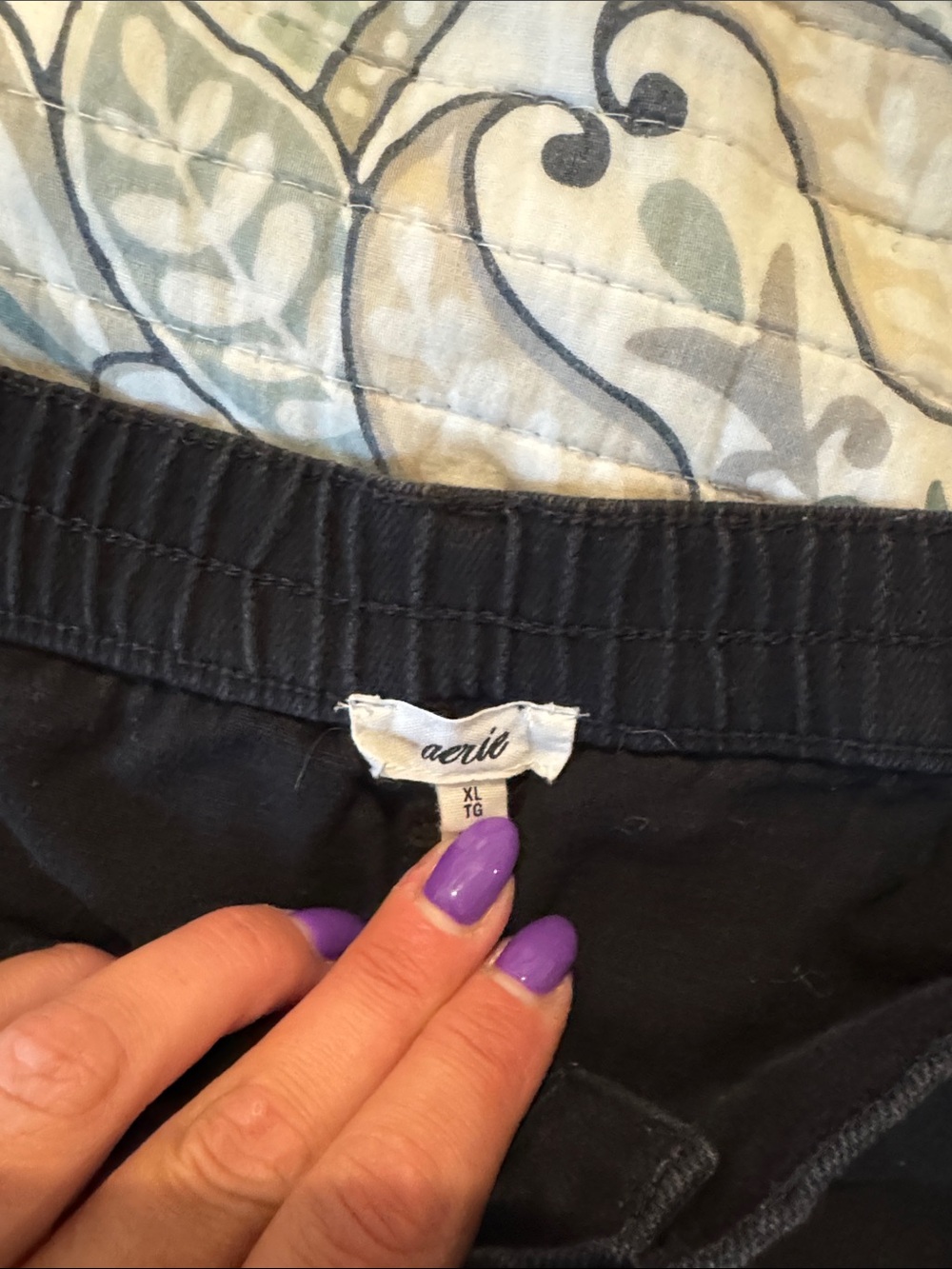 Aerie Black Distressed Women's Denim Shorts - Picture 2 of 7